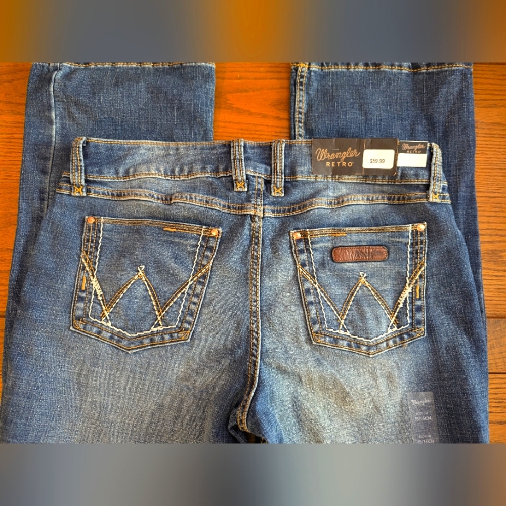 NEW! Women's Wrangler "Retro" Blue Jeans 15/16 x 34 - Picture 4 of 5